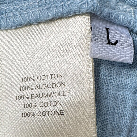 NWOT Anthropologie Cloth & Stone Blue Tie Dye Button Front Dress - Women's Large - Picture 11 of 12